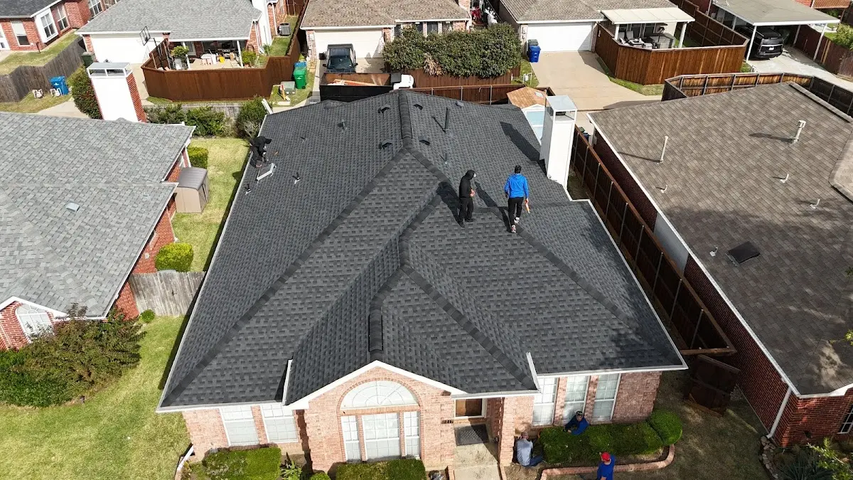 Slate & Tile Roof Repair work in progress on a Spartanburg property